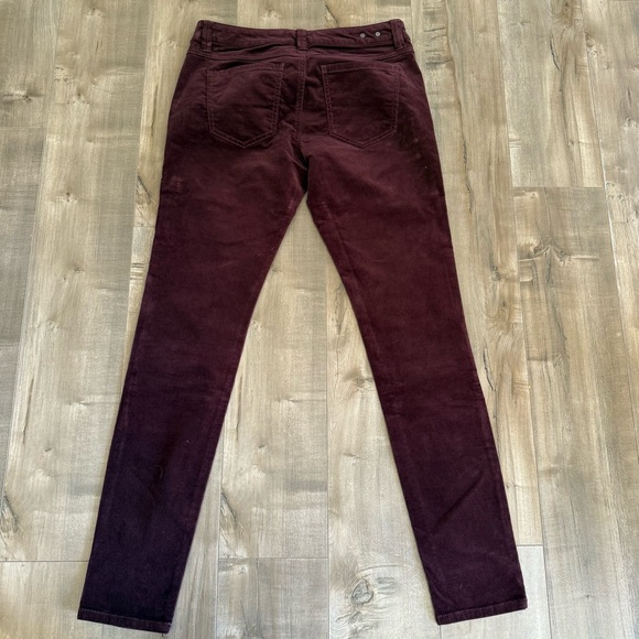 Cabi Skinny Leg Corduroy Pants Women 4 Burgundy Red Fall Winter Stretch - Picture 3 of 6